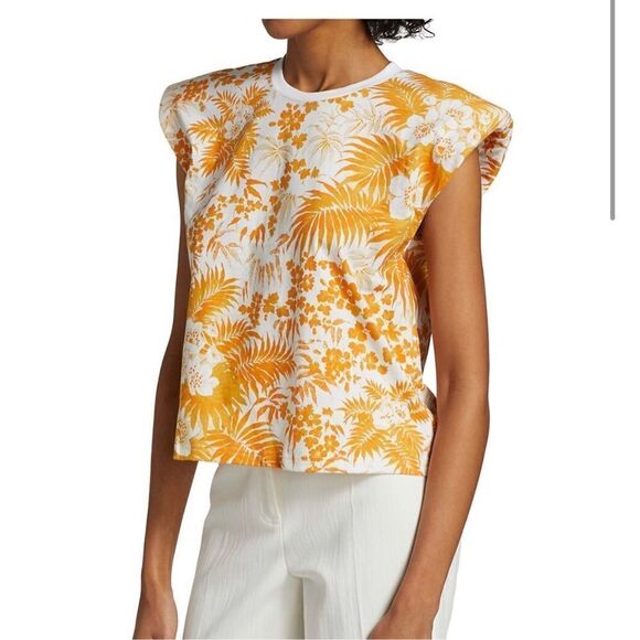 AMUR
Floral Padded-Shoulder T-Shirt - Picture 3 of 7